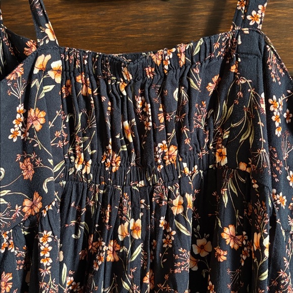 Old Navy Floral Maxi/midi Dress - Navy and Pink - Picture 5 of 6